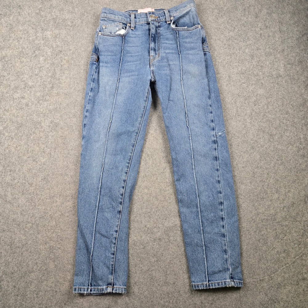 Revice Denim Star Jeans Womens 29 Blue High‎ Rise Straight Leg Seam Detail Y2K